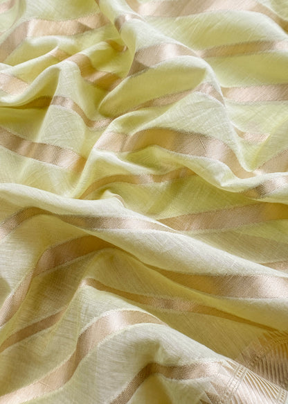 Pastel Green Banarasi Chanderi Silk Suit With Zari Weaving