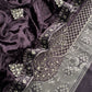Affair Purple Velvet Silk Suit With Velvet Dupatta