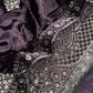 Affair Purple Velvet Silk Suit With Velvet Dupatta