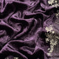 Affair Purple Brocade Silk Suit With Velvet Dupatta