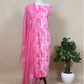 Pink Cotton Chanderi With Kota Doria Dupatta