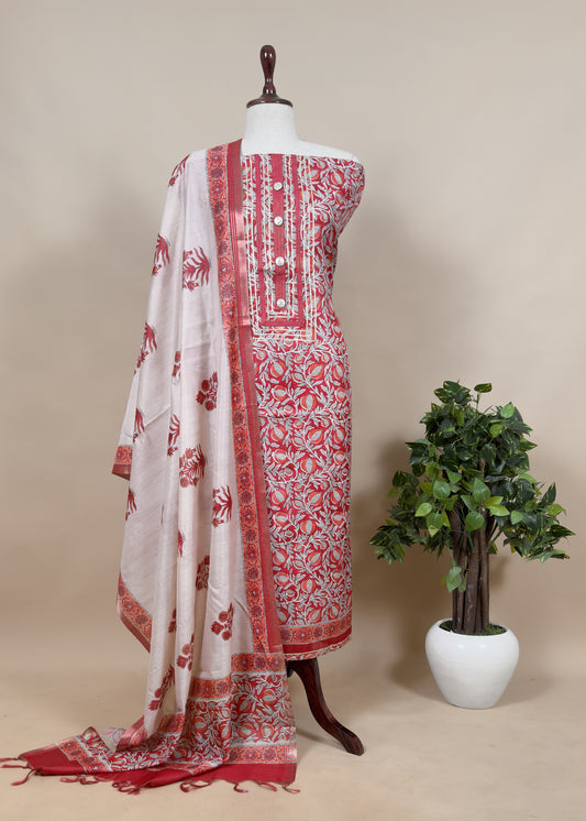 Summer wear chanderi suit for your formal wear

