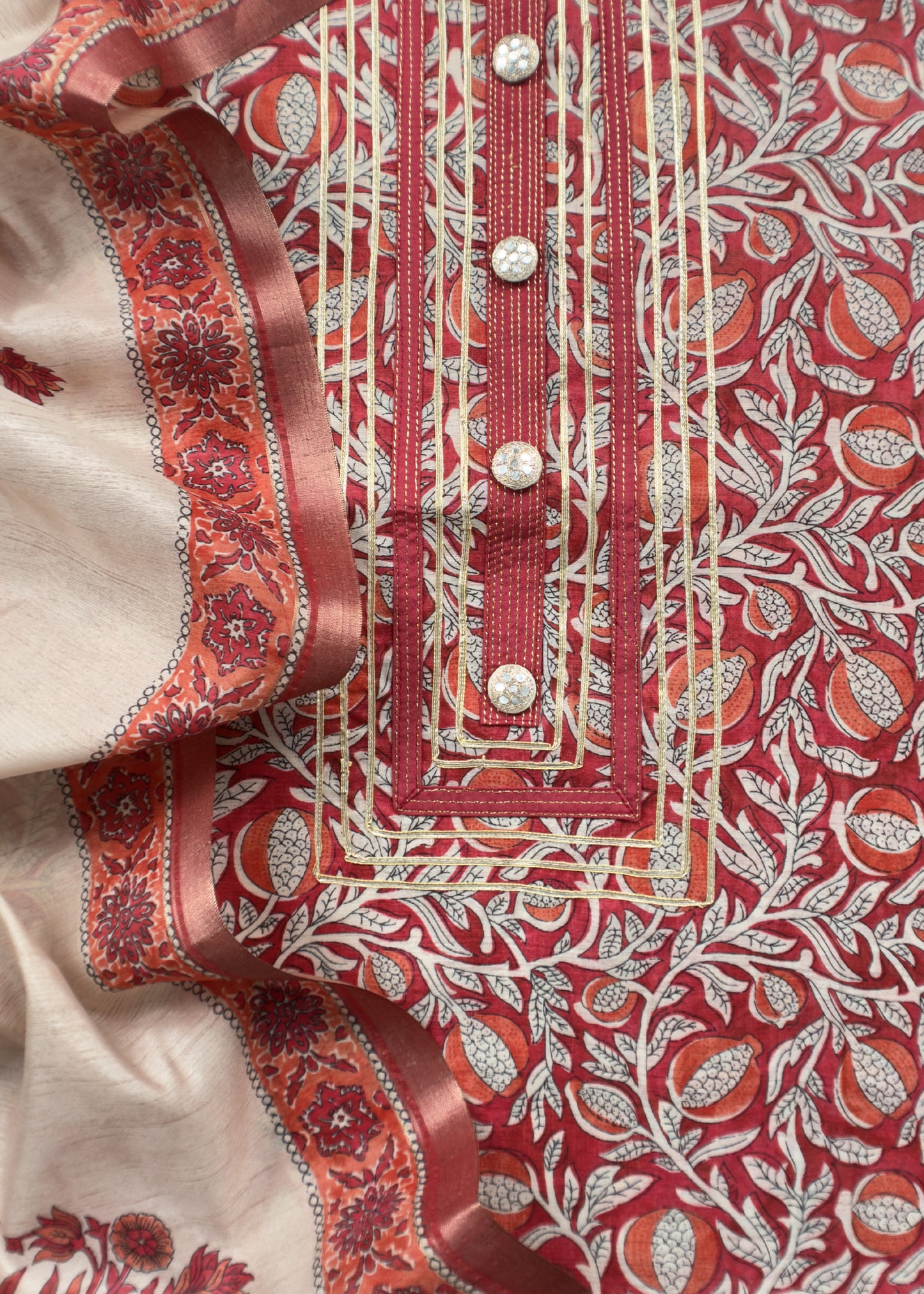 summer wear chanderi suit

