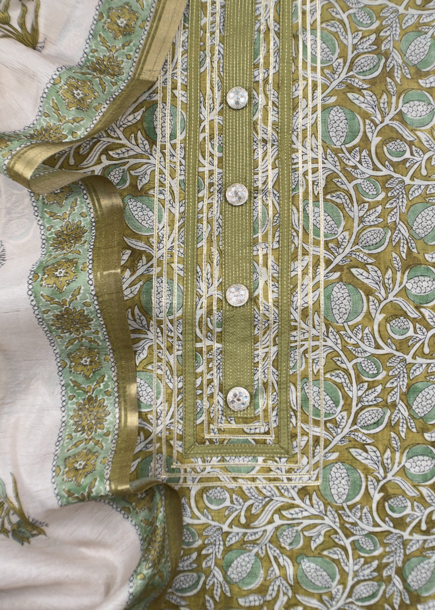 summer wear chanderi suit

