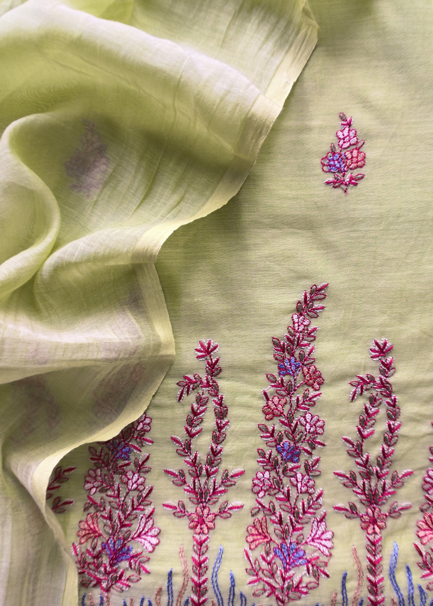 Summer wear suit pure mul chanderi fabric

