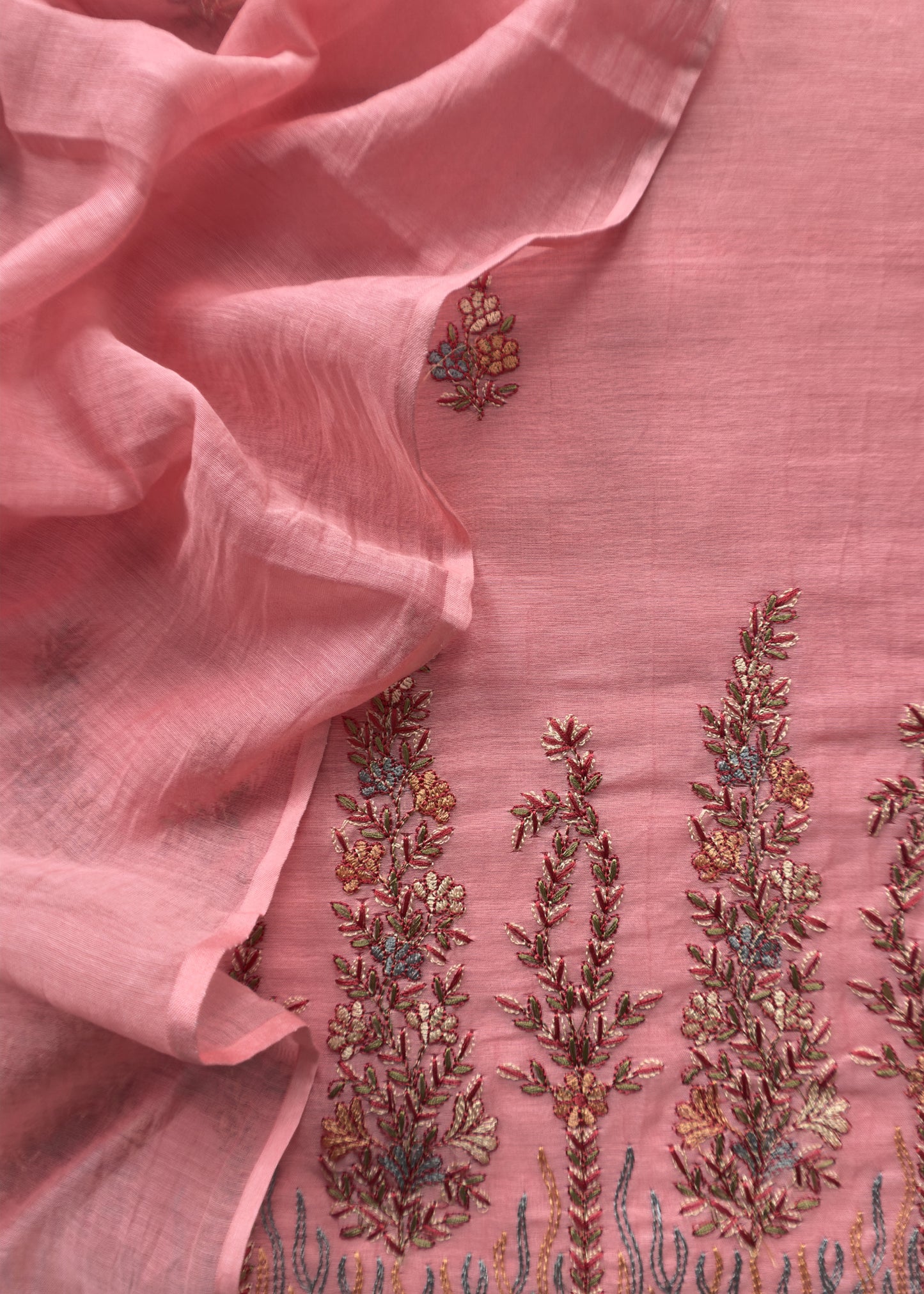 Summer wear suit pure mul chanderi fabric

