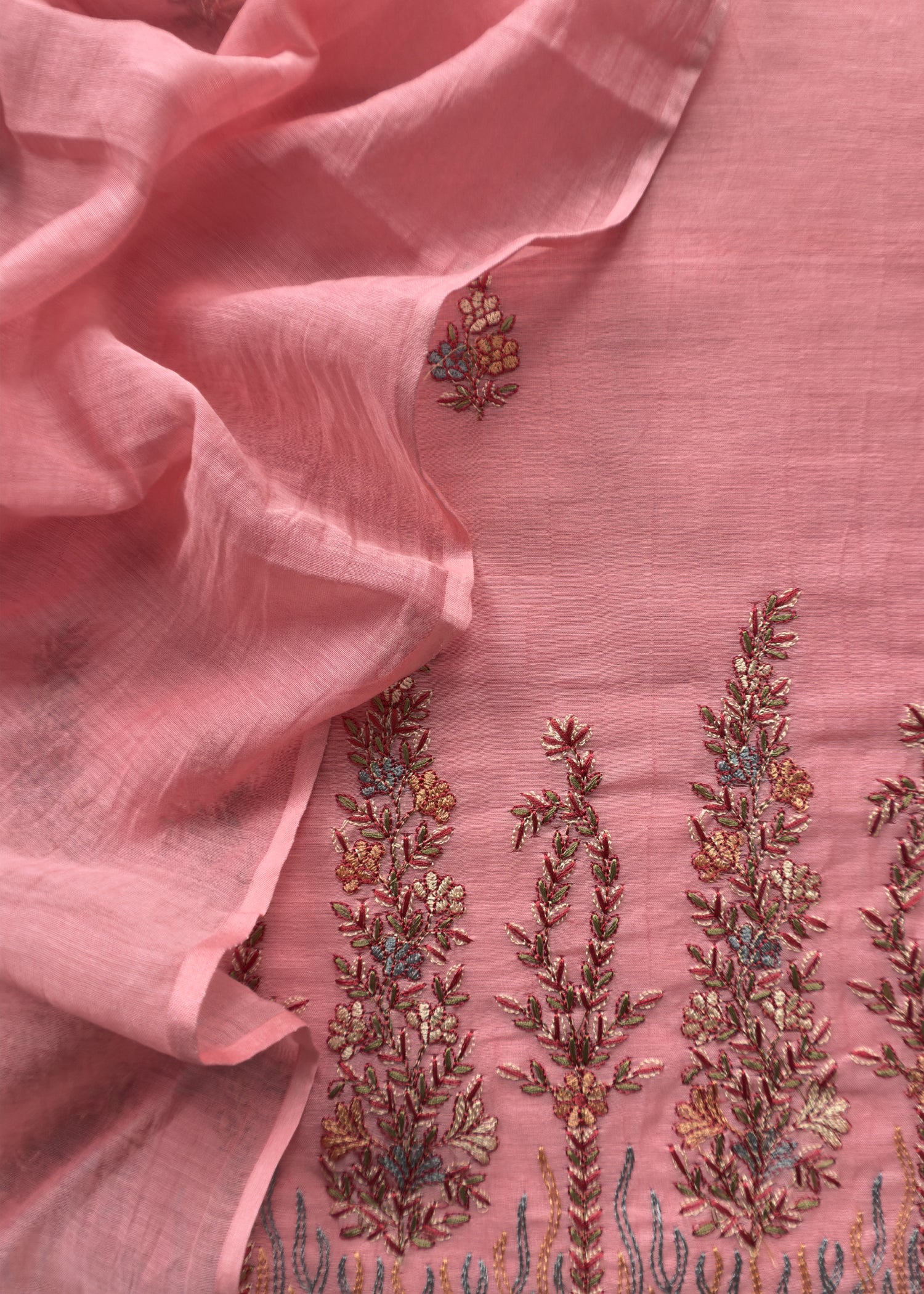 Summer wear suit pure mul chanderi fabric

