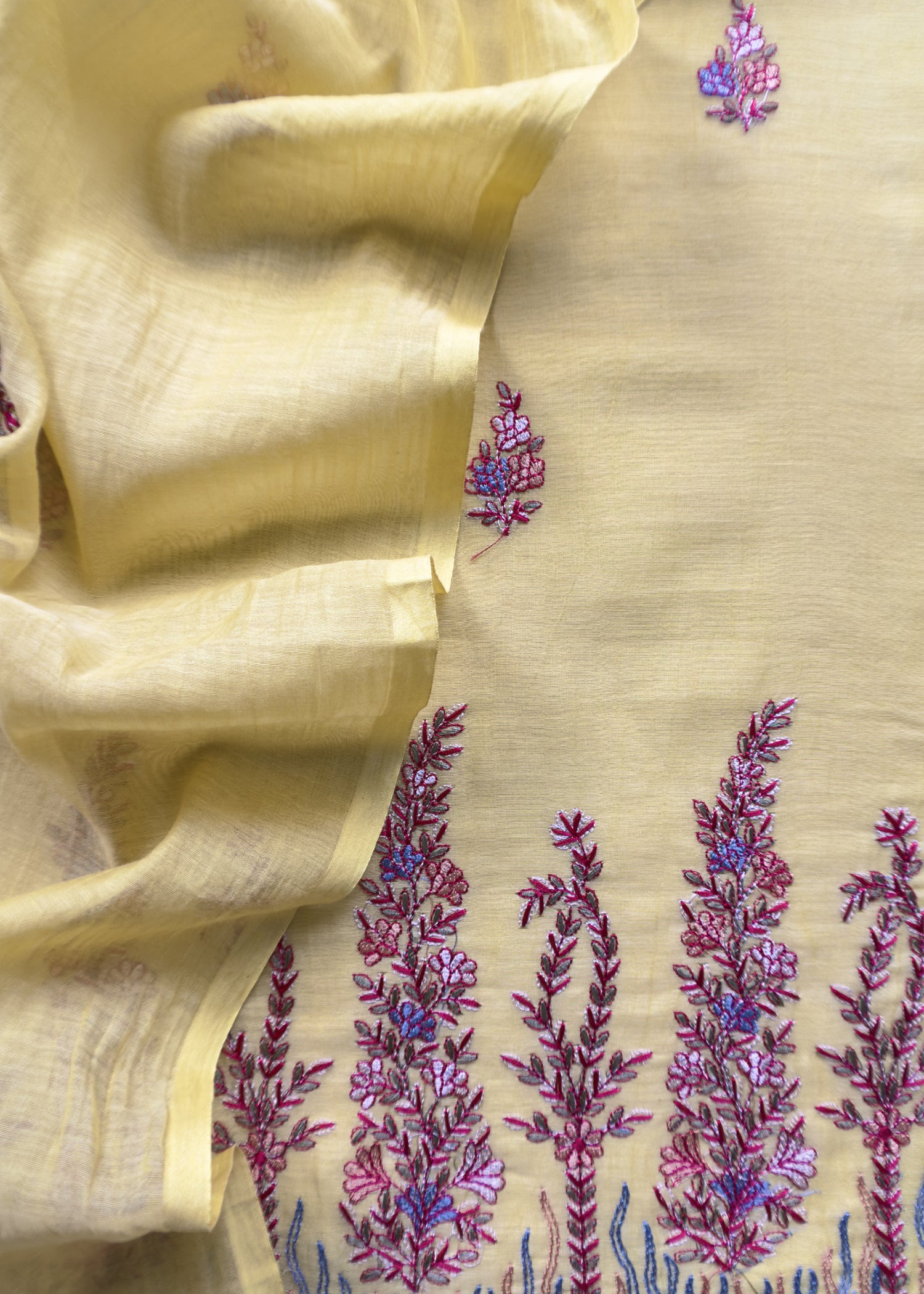 Summer wear suit pure mul chanderi fabric

