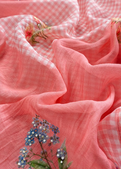 Pure handloom mulmul suit set at the best price

