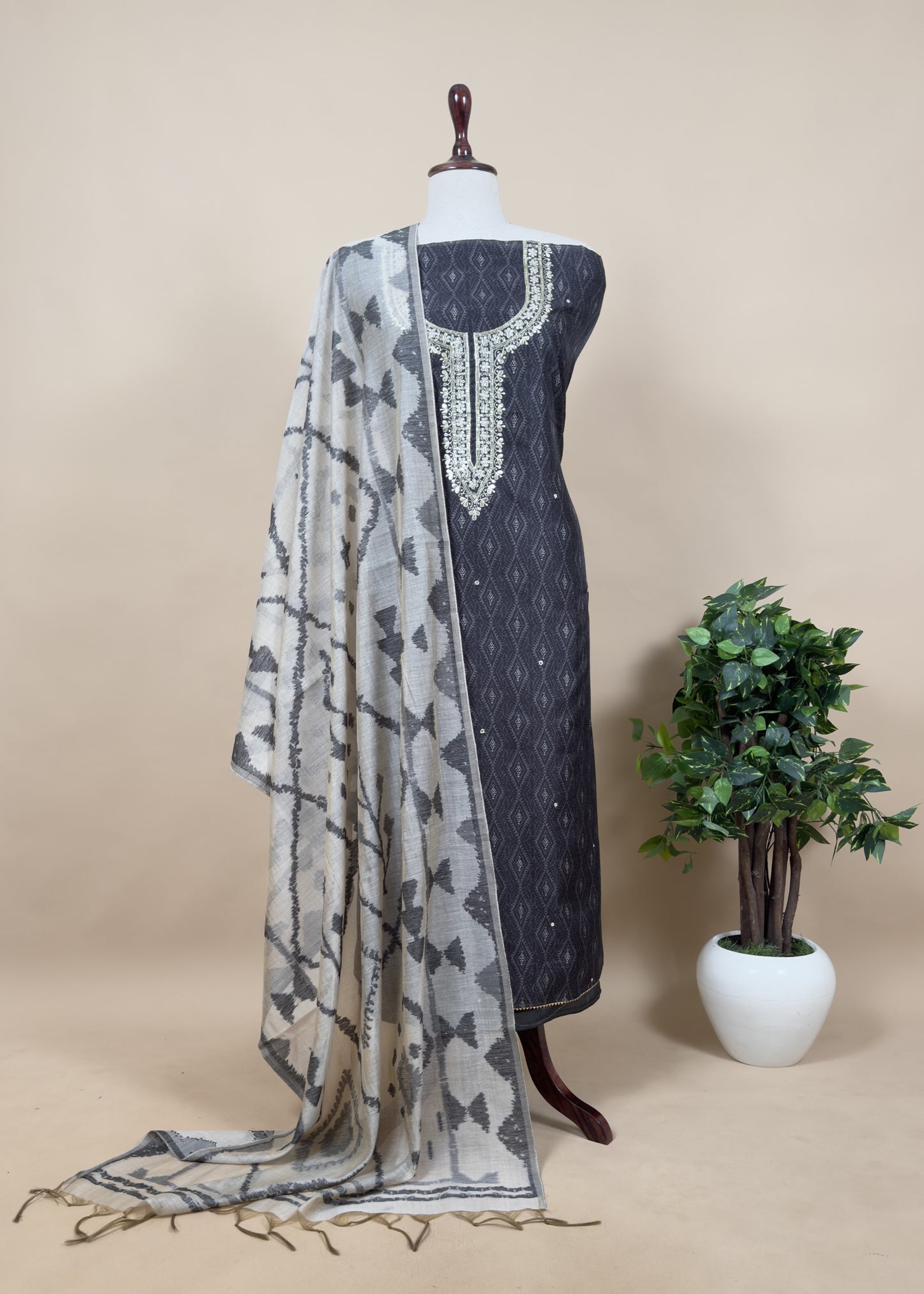 Office wear chanderi suit for online

