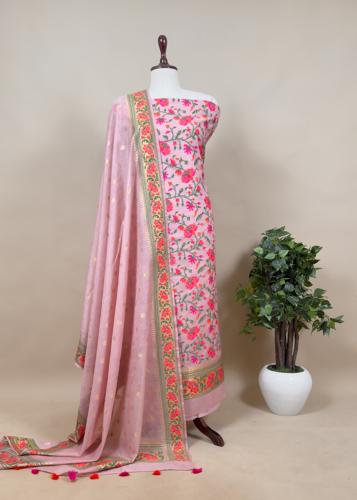 handloom banarasi cotton suit