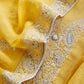 Yellow Lakhnavi Mulmul Suit With Dupatta
