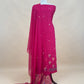 Pink Chidiya Jamdani Weaved Unstitched Suit In Chanderi
