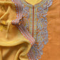 Orange Pure Organza Embroidered Silk Suit