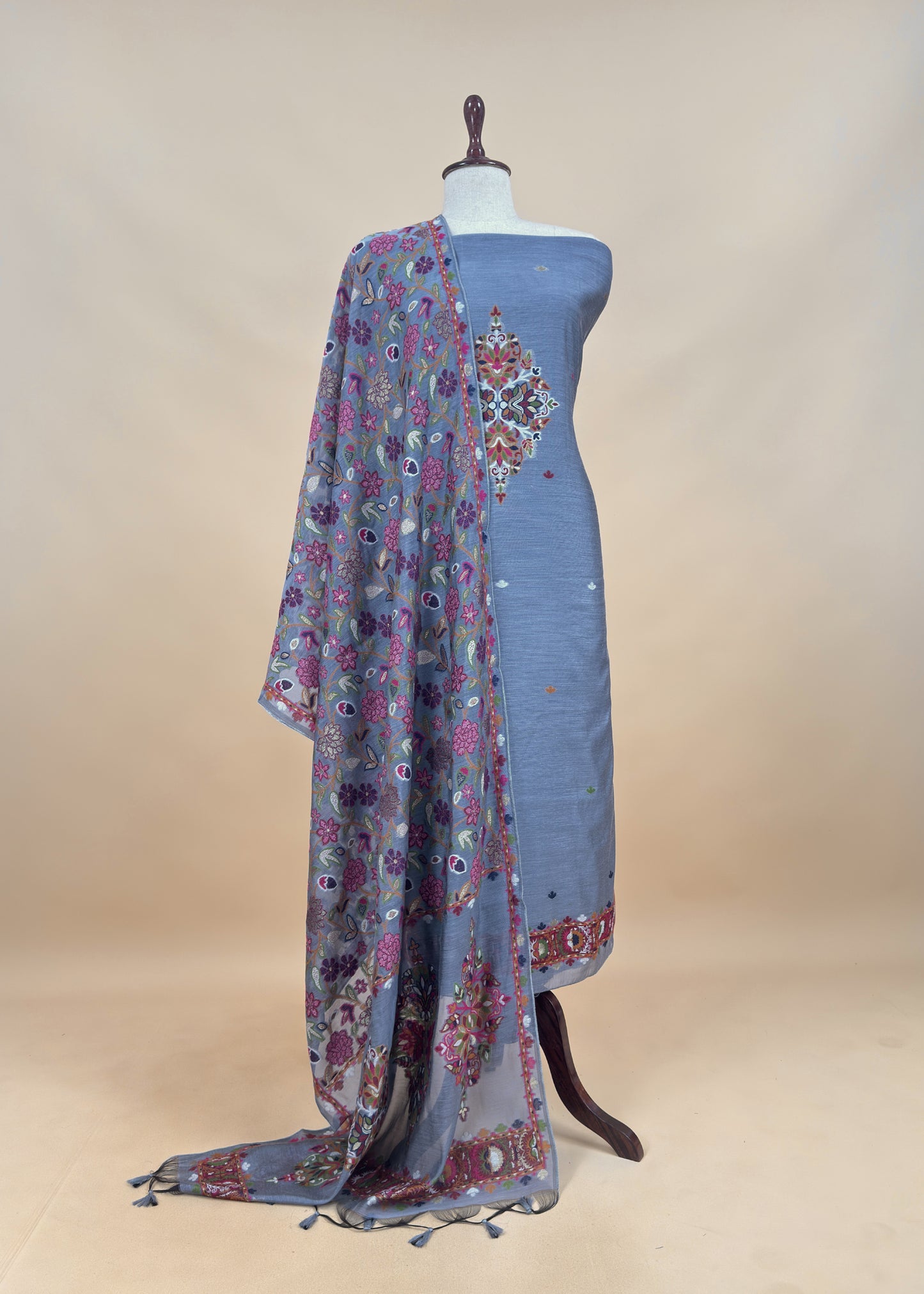 Summer wear Suit Pure Chanderi Fabric

