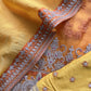 Orange Pure Organza Embroidered Silk Suit