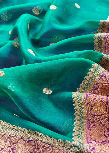 Pure raw silk suit with kadwa weaving

