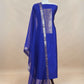 Mohini Blue Handloom Varanasi Silk Kurta And Kora Silk Dupatta With Kadwa Weaving