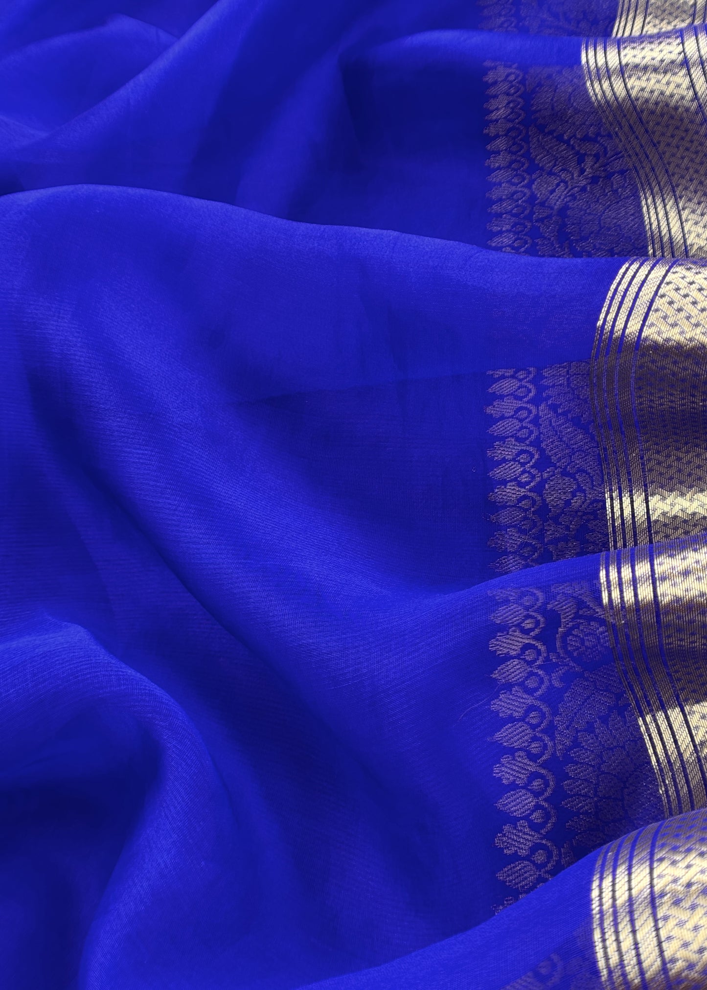 Mohini Blue Handloom Varanasi Silk Kurta And Kora Silk Dupatta With Kadwa Weaving