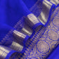 Mohini Blue Handloom Varanasi Silk Kurta And Kora Silk Dupatta With Kadwa Weaving