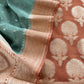 Pine Green and Rust Pure Varanasi Silk Suit with Zari Weaving