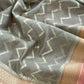 Sage Green and Peach Pink Pure Varanasi Silk Suit with Zari Weaving