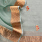 Sky Blue Handloom Silk Kurta And Kora Silk Dupatta with Meenakari Weaving