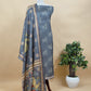 Olive Green Digital Print Chanderi Suit Fabric
