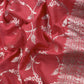 Red Banarasi Suit In Mulberry Silk With Jacuard Weaving