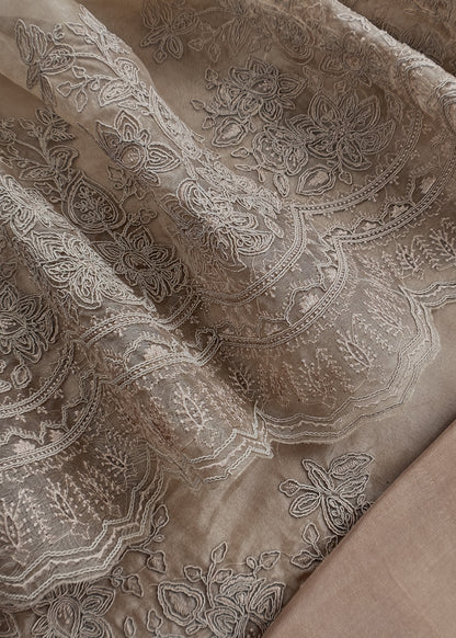 Premium quality kora silk unstitched suit with dupatta