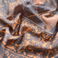 Orange With Brown - Sanganeri Block Printed Pure Chanderi Suit Fabric