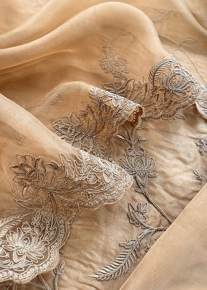 Premium quality kora silk unstitched suit with dupatta


