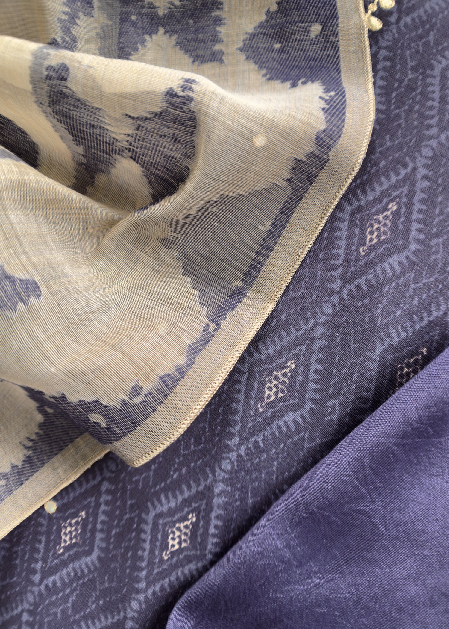 Chanderi suit fabric with jamdani dupatta

