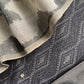 Black Hand Blocked Ikat Print Chanderi Suit Fabric With Jamdani Dupatta