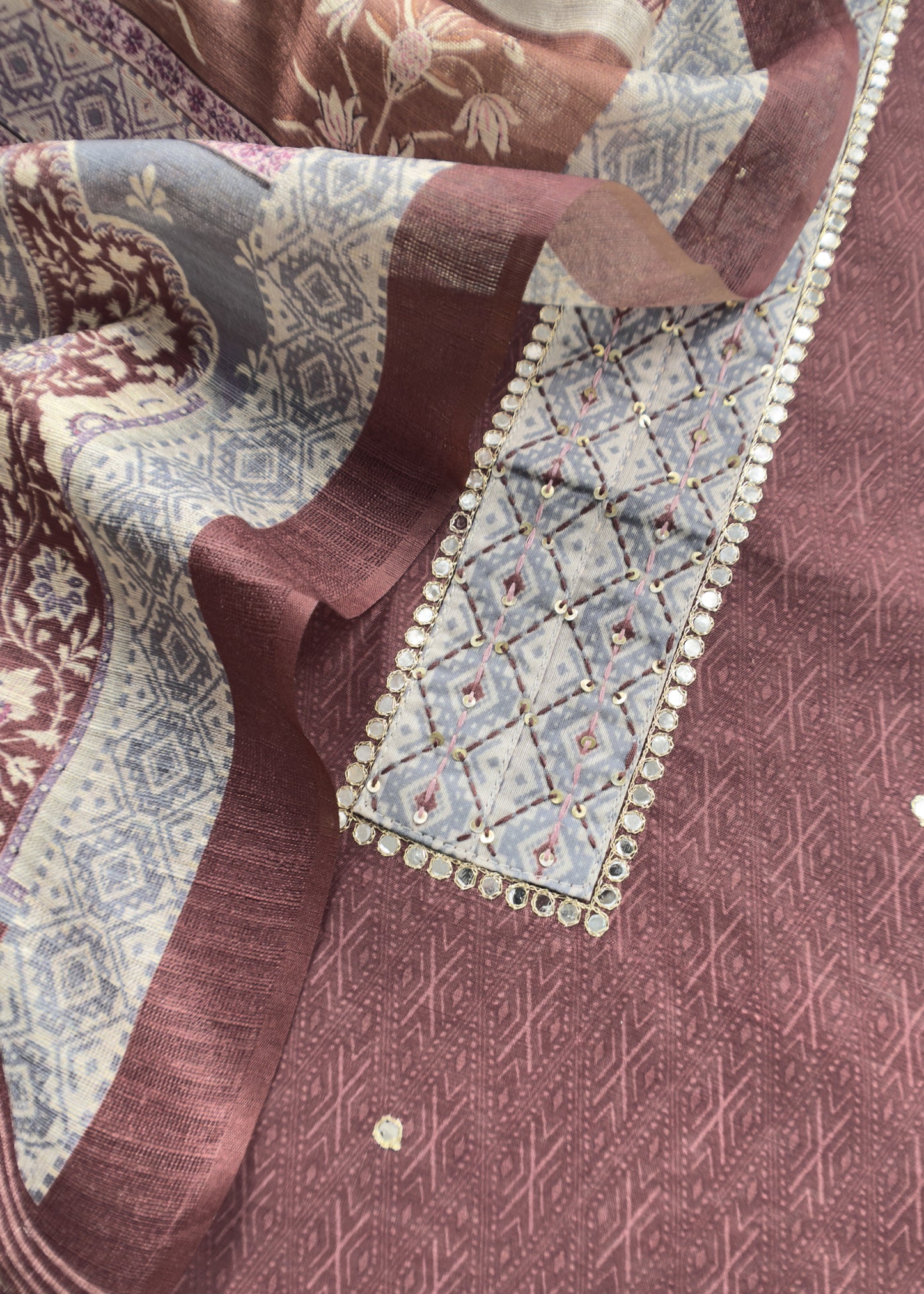 Office wear chanderi suit for online

