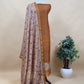 Green Block Print Pure Maheshwari Silk Suit With Floral Print Dupatta