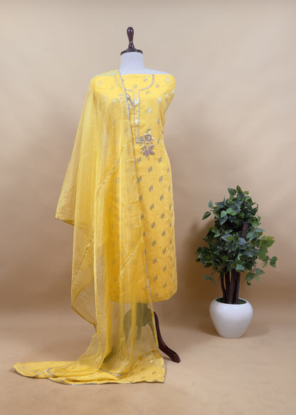 Purple Pure Silk Pintuck Kurta And Pure Organza Dupatta With Handwork