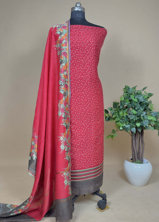 Buy unstitched mahshwari silk suits