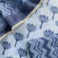 Indigo Blue Hand Block Suits Fabric In Pure Cotton