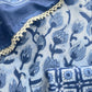 Indigo Blue Hand Block Suits Fabric In Pure Cotton