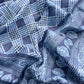 Indigo Blue Hand Block Suits Fabric In Pure Cotton.