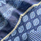 Indigo Blue Hand Block Suits Fabric In Pure Cotton.