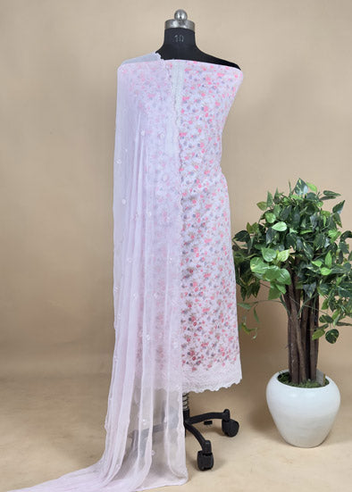 Pink Pure Cotton Suit With Dupatta