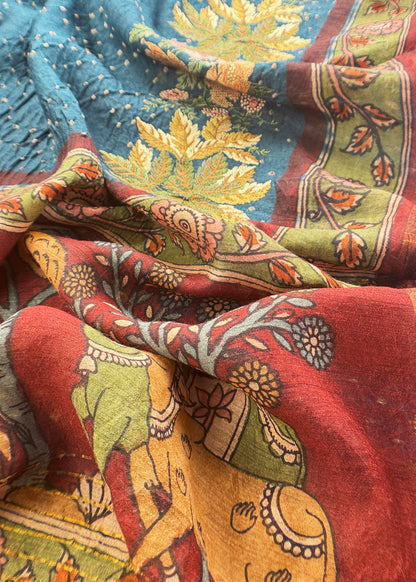 Buy party wear tussar silk suit for women

