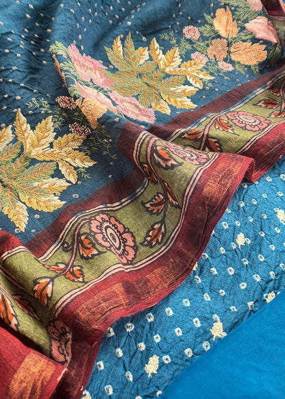 buy unstitched tussar suit set

