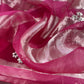 Luxe Deep Pink Organza Silk Suit Fabric And Zari Panel Dupatta With Dori And Gotapatti Handwork