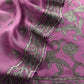 French Violet Pure Organza Silk Suit Fabric With Parsi Tulips Resham Embroidery
