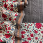 Black Block Print Pure Maheshwari Silk Suit With Floral Print Dupatta