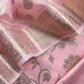 Baby Pink Banarasi Chanderi Silk Suit In Zari Work