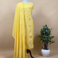 Sunshine Yellow Pure Mul Suit With Gold Pitta Work And Resham Embroidery